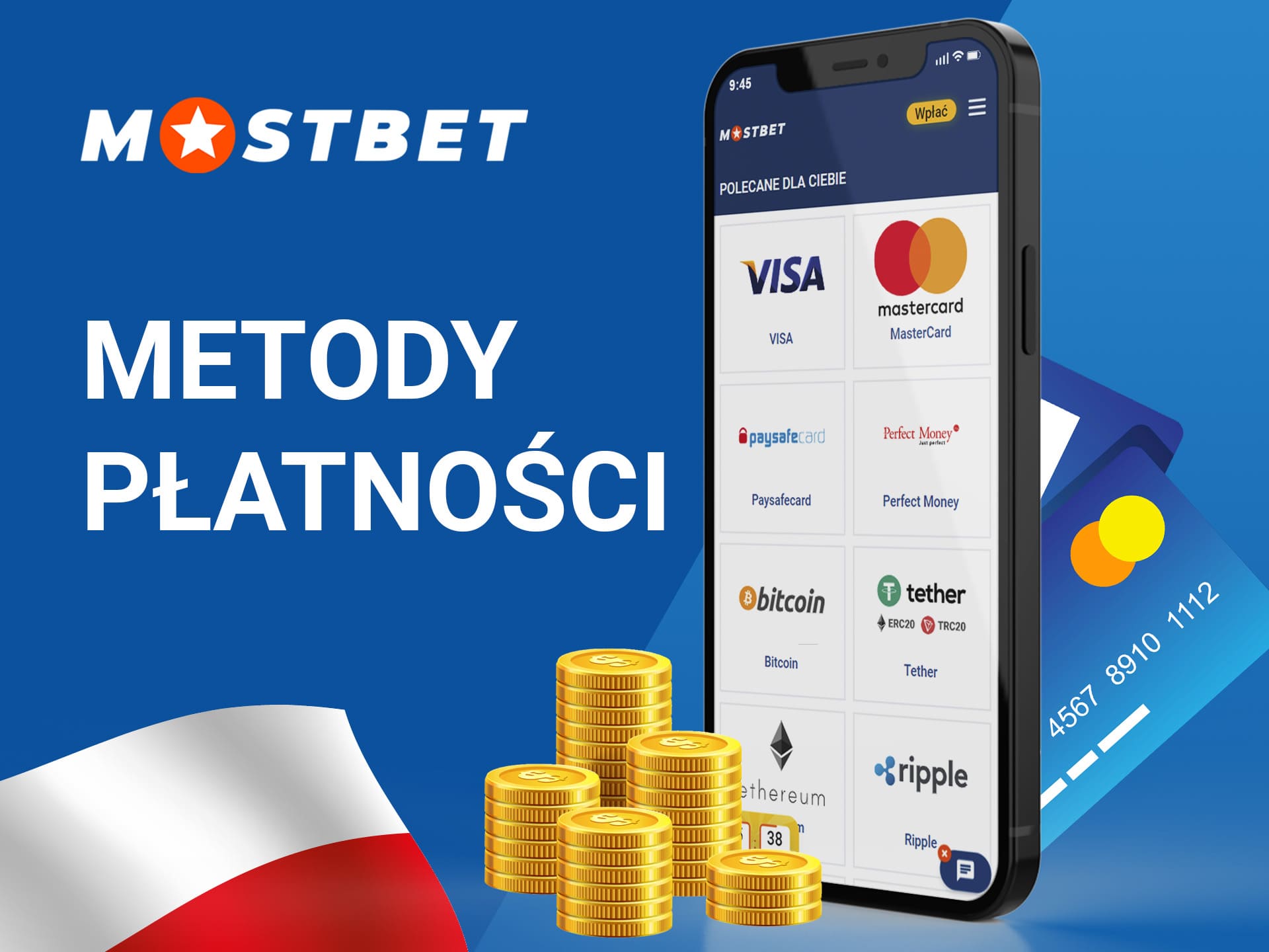 Metody płatności MostBet