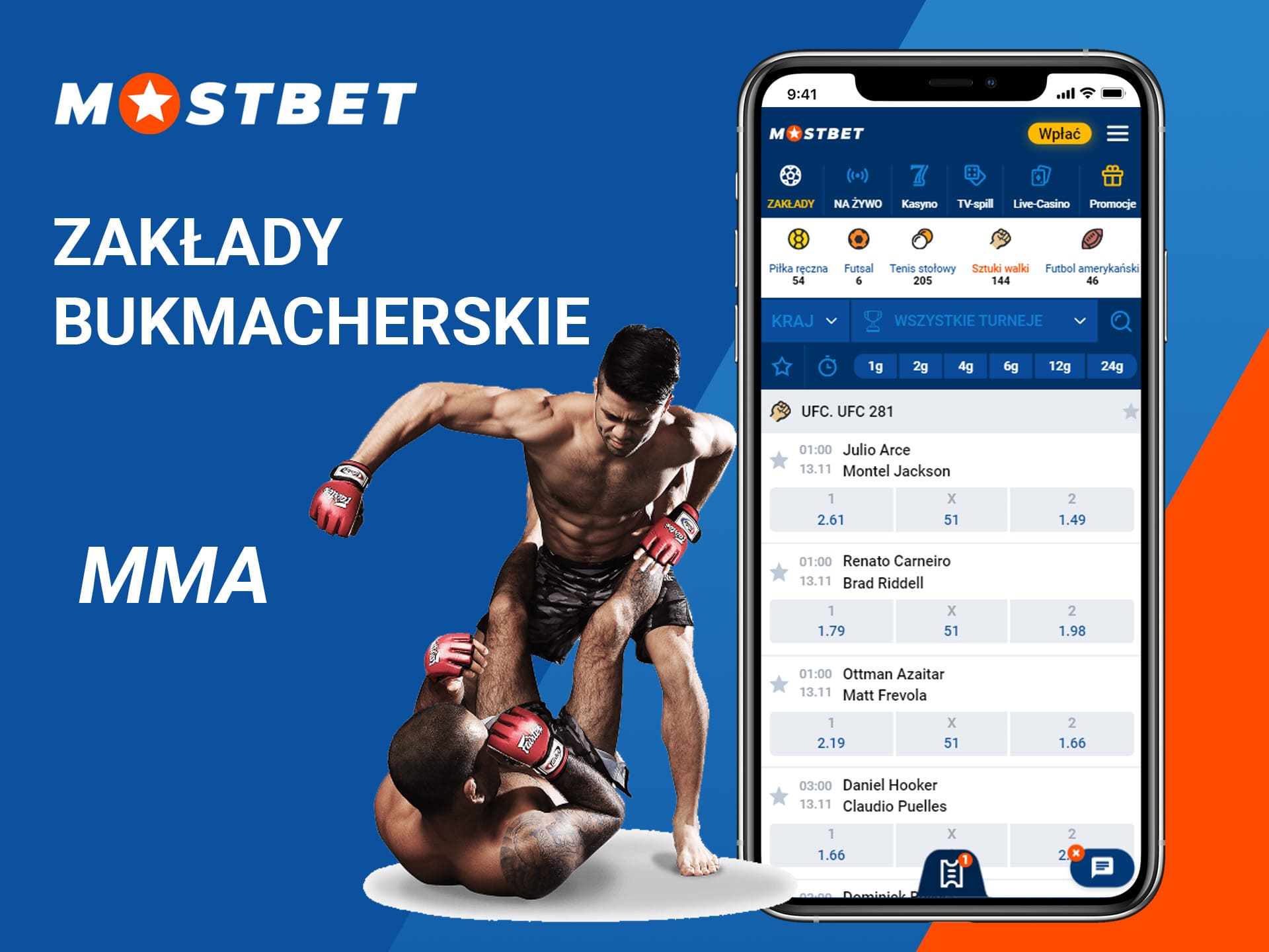 Zakłady bukmacherskie — MMA